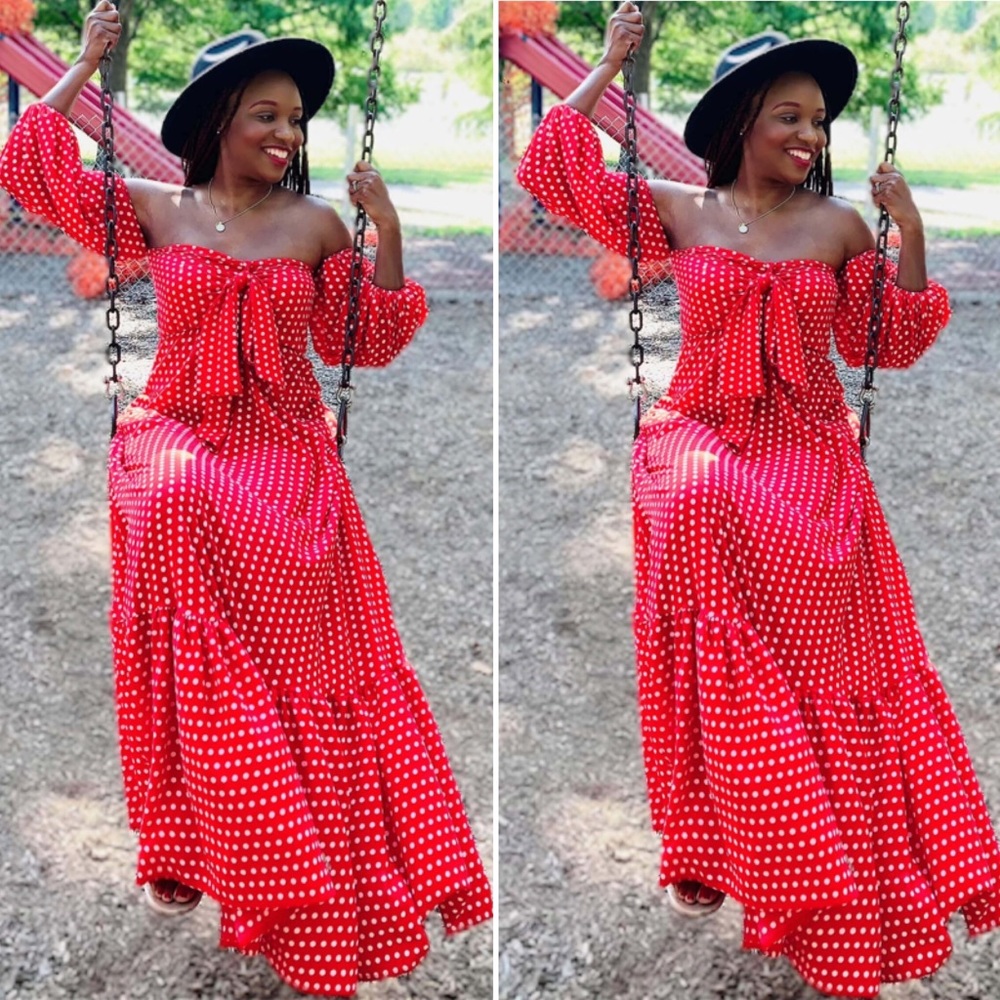 off the shoulder Maxi Dress